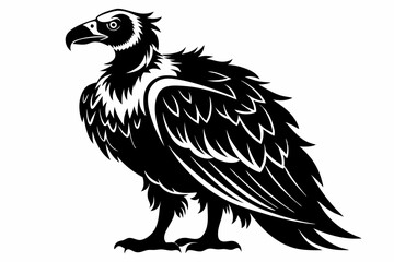 vulture bird line art silhouette vector illustration