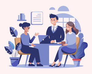 Job Interview and Business Discussion for Career Development and Recruitment