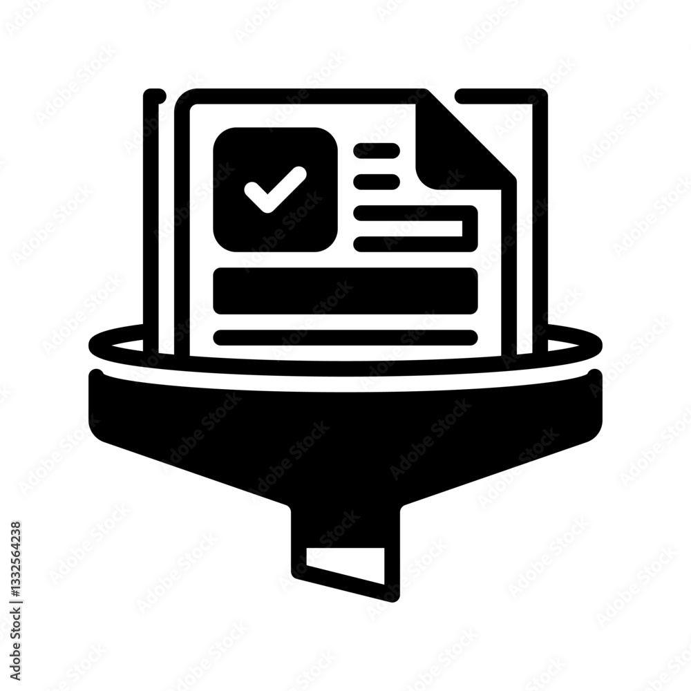 Aufkleber data filtering line icon. linear style sign for mobile concept and web design. outline vector icon. 