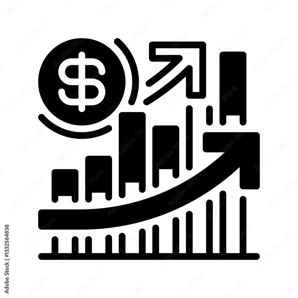 Aufkleber investment analysis line icon. linear style sign for mobile concept and web design. outline vector i