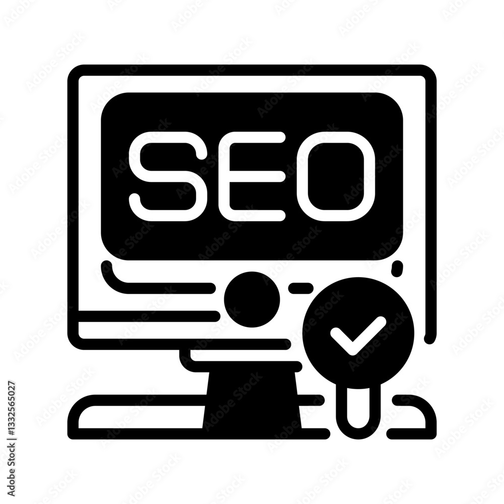 Aufkleber seo analysis line icon. linear style sign for mobile concept and web design. outline vector icon. sy