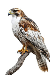 Isolated Ferruginous Hawk Perched on a Branch