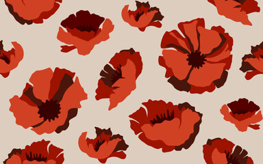 Hand drawn colourful flowers, seamless patterns with floral for fabric, textiles, clothing, wrapping paper, backdrop, banner, illustration, abstract backgrounds.
