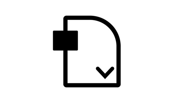 PDF Icon Animation on Black Background Smooth Motion Graphics for UI UX Design







