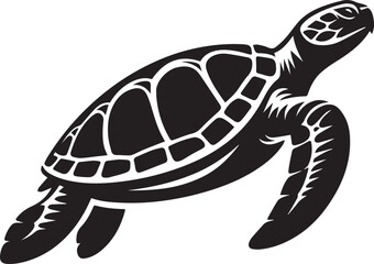 Turtle vector black and white