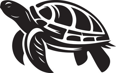Turtle vector black and white