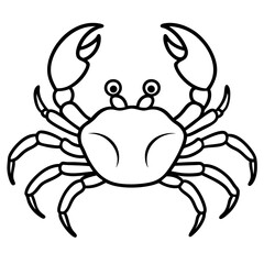 Modern Crab Outline Drawing