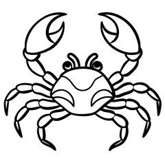 Modern Crab Outline Drawing