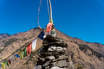 tibetan prayer flags in nepal