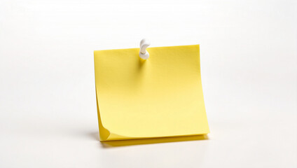 A Bright Yellow Sticky Note Isolated on a Clean Background for Reminders