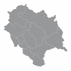 Obraz premium Himachal Pradesh administrative map
