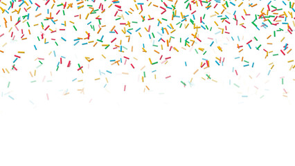 colorful birthday sprinkles falling isolated on transparent background,png happy birthday and party  celebration design element