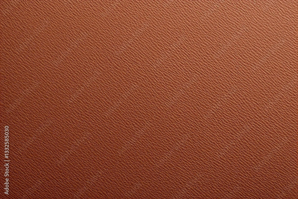Poster textured brown leather surface background with fine detailed grain pattern.