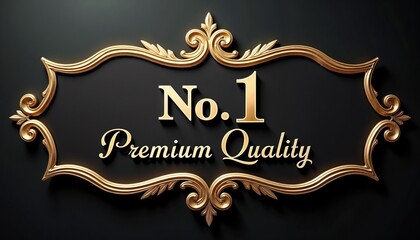 No. 1 Premium Quality elegant sign with ornate framing
