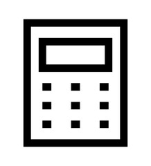 calculator icon representing mathematics finance or accounting.