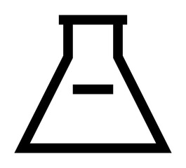 laboratory flask icon representing science chemistry or experiments.
