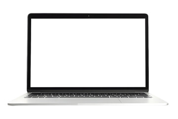 Laptop computer with blank screen isolated on transparent background Remove png, Clipping Path, pen tool