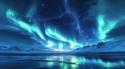Immerse yourself in a mesmerizing 4K animated background of Northern Lights, offering breathtaking visuals and a serene atmosphere perfect for relaxation and tranquility.