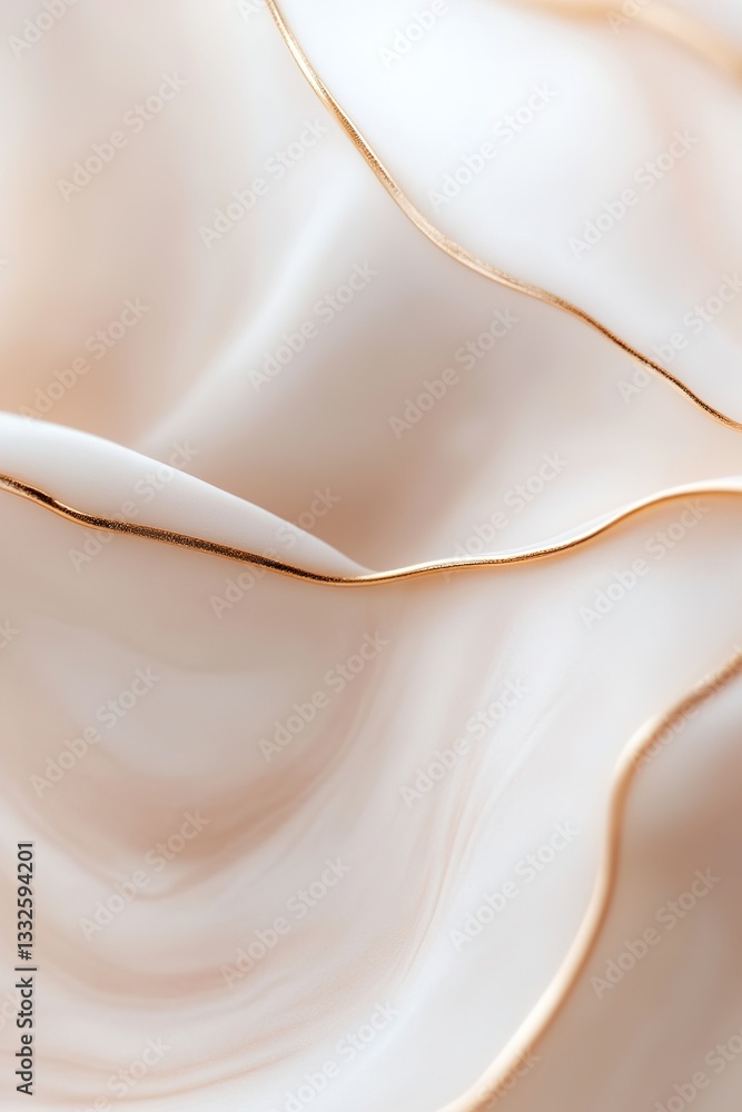 Poster this composition features a subtle abstract footer with a marbled pattern in soft beige and gold vei