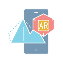 AR black line icon.