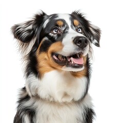 Fototapeta premium Photo of Australian Shepherd Dog isolated on white background