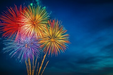 Colorful Fireworks Summer Night Display2