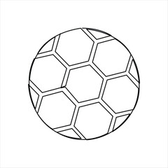 Fototapeta premium Continuous single line art drawing of World cup football ball design final sport competition outline vector illustration 