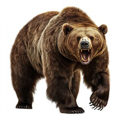 Photo of Cave bear isolated on white background