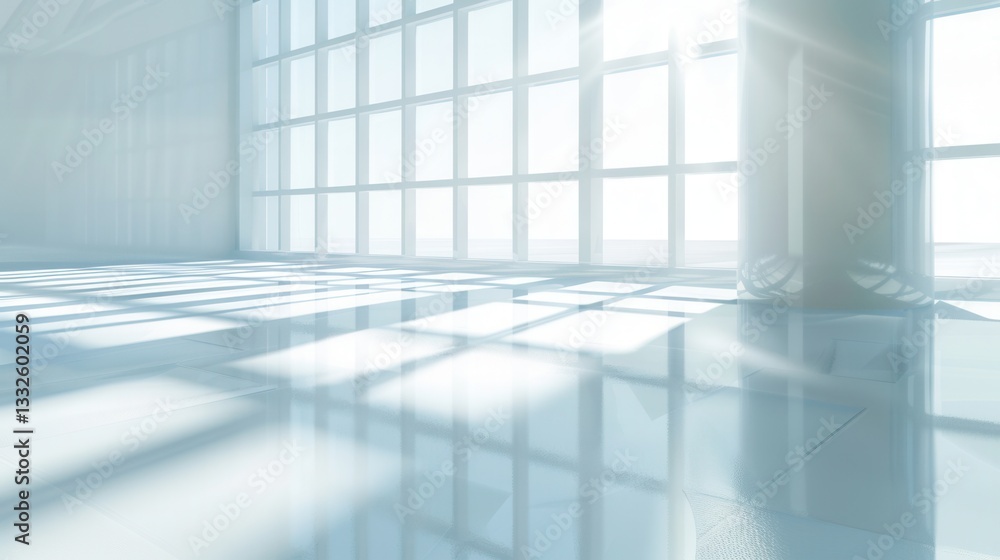 Poster sparkling clean glass surface with bright natural light enhances transparency and cleanliness for gl