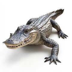 Obraz premium Photo of Chinese alligator crocodile isolated on white background
