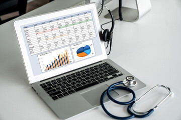 Business data dashboard provide business intelligence analytic for marketing strategy planning snugly with big data set to analyze customer demands and foreseeing business future