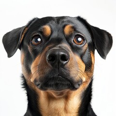 Fototapeta premium Photo of Close up Dog isolated on white background