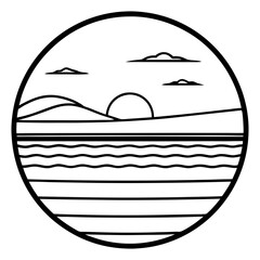 Modern Horizon Scenery Vector