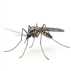 Photo of Culicinae Mosquito isolated on white background