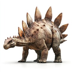 Fototapeta premium Photo of Dinosaur Stegosaurus isolated on white background