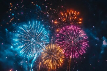 Festive Fireworks Night Background3