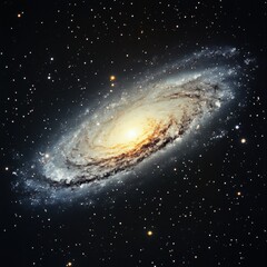 Fototapeta premium Vibrant spiral galaxy surrounded by countless stars in a dark cosmic expanse