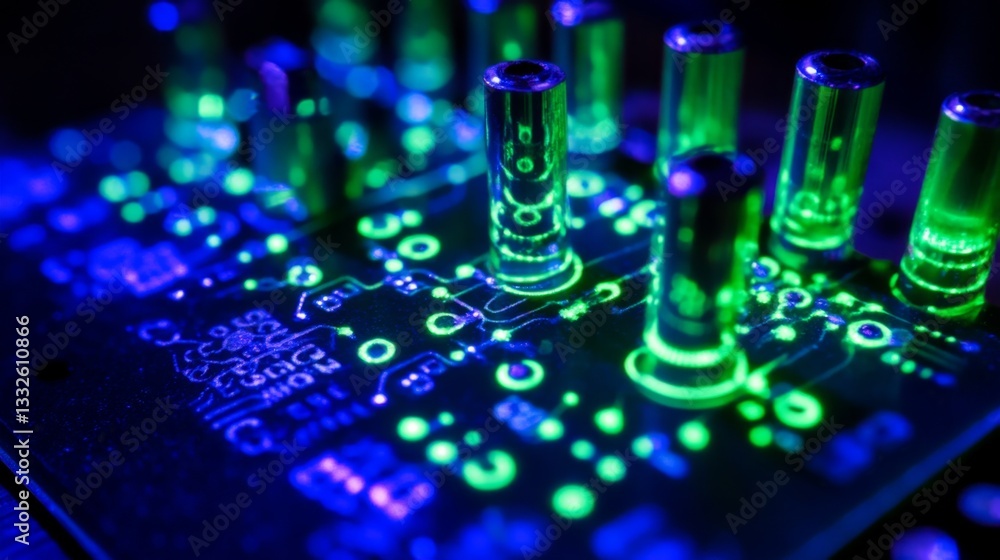Aufkleber exploring semiconductor nano components laboratory gigapixel images high-tech environment closeup pe