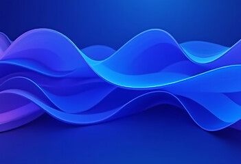 Abstract blue wave background with flowing lines and smooth motion