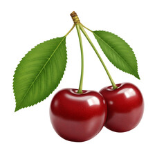 cherry with leaf