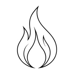 Vector illustration of fire flames burning as a symbol or icon