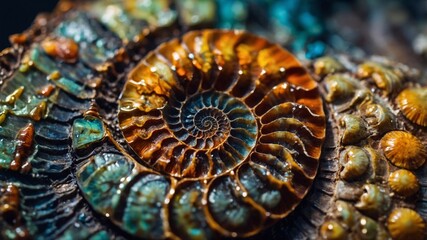 close up of a beautiful colorful shell	