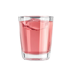 Refreshing Pink Drink in Glass Ice Cubes Chill  Summer Beverage