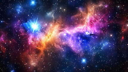 Cosmic Nebula A Vibrant Tapestry of Stars and Gas