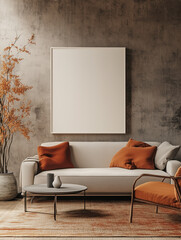 Cozy Modern Oasis A Harmonious Blend of Earthy Textures and Warm Hues Inviting Relaxation