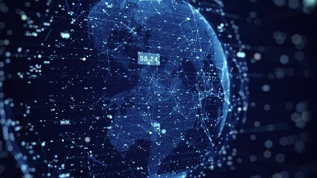 The concept of global network and data connectivity.