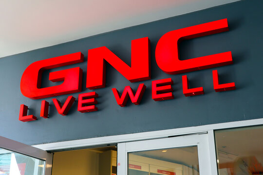 Hollywood, California &ndash; March 8, 2025: GNC General Nutrition Centers, American multinational retail and nutritional manufacturing company, sells protein powders and supplements to support fitness