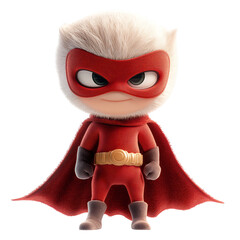Fluffy 3D Cartoon Flash Isolated on Transparent Background