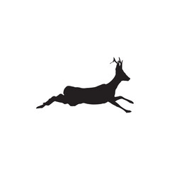 Fototapeta premium black silhouette of deer