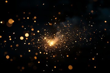 Gold Sparkler Explosion Abstract Background